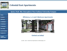 Tablet Screenshot of colonialeastapartments.com
